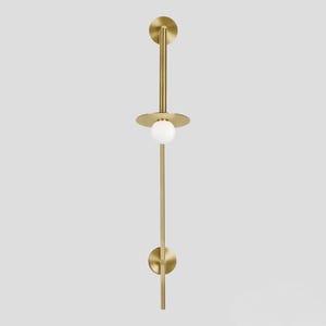 Applique da parete in ottone con paralume a globo – Lampada da parete regolabile con spina o cavo