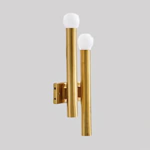 Mid‑Century Modern Brass Double Tube Wall Sconces – Minimalist Luxury Lighting