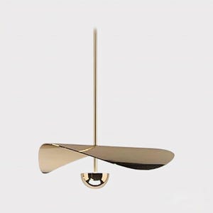 Luxury Brass LED Pendant Light – Handmade Modern Ceiling Lamp for Kitchen, Dining, Bedroom & Entryway