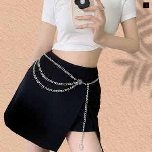 Vintage Metal Chain Belt: High Waist Boho Festival Accessory