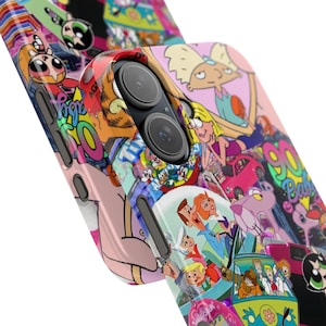 Funda para teléfono con estilo retro de los 90 de Cartoon Network / Arte nostálgico de los 90, funda para teléfono, regalo para amantes del estilo retro, accesorio bonito para teléfono
