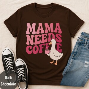 Coffee Mom Shirt Funny Mom Life Tee Gift for Mom Tee Cute Morning Graphic T-Shirt for Women Gift for Her bild 6