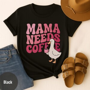 Coffee Mom Shirt Funny Mom Life Tee Gift for Mom Tee Cute Morning Graphic T-Shirt for Women Gift for Her bild 8