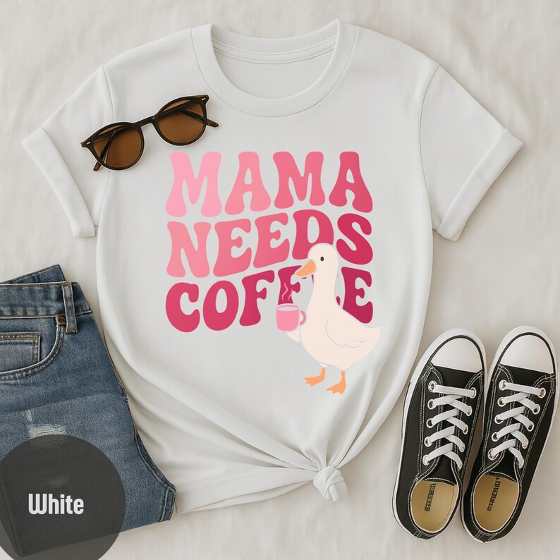 Coffee Mom Shirt Funny Mom Life Tee Gift for Mom Tee Cute Morning Graphic T-Shirt for Women Gift for Her bild 5