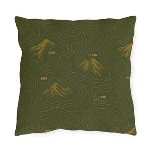 Topo Outdoor Adventure Pillows | Camping Decor, Nature Vibes, Cabin Accessories, Hiking Gift Ideas, Wilderness Theme