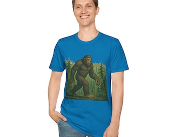 Sasquatch Unisex T-Shirt, Bigfoot Tee, Mythical Creature Shirt, Forest Hiking Top, Outdoor Adventure Apparel