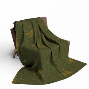 Coperta in pile, coperta Topo verde oliva, coperta mimetica, copriletto verde militare, accessorio per attrezzatura da campeggio, decorazione per avventure all'aria aperta