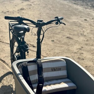 Handmade Personalized Gift - Cargo Bike Seat Cushion Dolly Cargo Bike – Custom, Weatherproof & Comfortable! Cargo Bike Bench Cushion