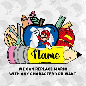 Custom Characters Back to School Png, Custom Back To School, First Day Of School Png, Personalized Mickey Minnie Back To School