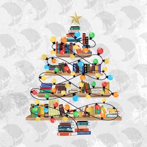 All Booked for Christmas Png, Christmas Books Png, Book Lovers Png, Christmas Teacher Png, Librarian Gift Png,Gift for Teachers,Bookish Png