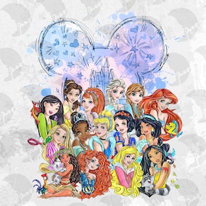 Bundle Family Vacation Watercolor 2025 Png, Princesses Png, Friend Squad Png, Vacay Mode Png, Magical Kingdom Png, Family Trip Png