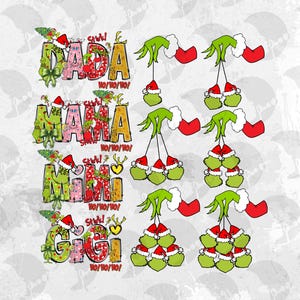 Custom Grinch Christmas PNG: Family Vacation Design (Digital Download)