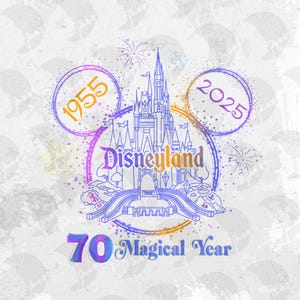 Magical Resort 70-jähriges Jubiläum Mickey und Freunde Png, Feier California Park Familie Matching, magische 70-jährige Platin Feier