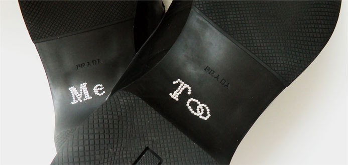 Grooms Me Too Crystal Wedding Shoe Stickers with Wedding Band Design …