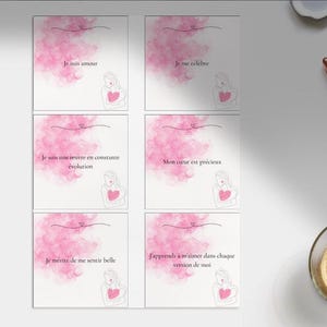Cartes Affirmations - Collection Amour de Soi - Développement personnel - Estime de soi - Bienveillance et bien être - JEU A TELECHARGER
