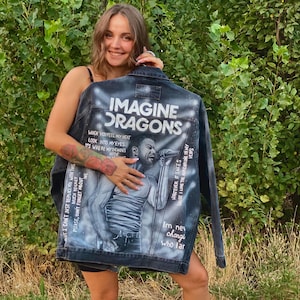 Hand-Painted Imagine Dragons Denim Jacket | Exclusive Music Band Jacket