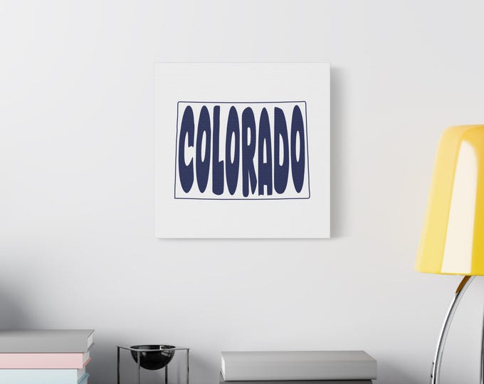 Colorado Retro Block Letter Canvas