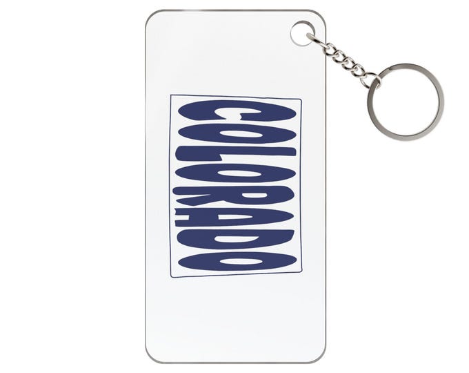 Colorado Retro Wave Keychain