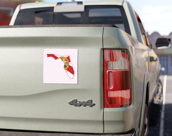 Florida State Seal Outline Car Magnet | Vinyl Weatherproof Decal