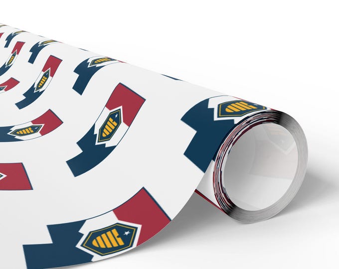 Utah State Flag Outline Wrapping Paper | Minimal State Emblem Design
