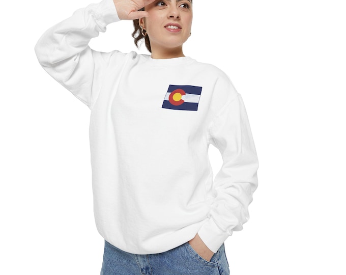 Colorado Flag Patch Sweatshirt | State Flag Crewneck