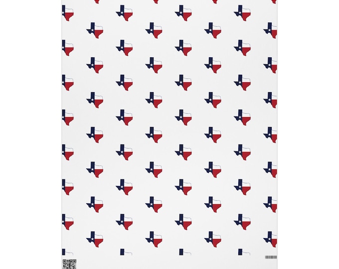 Texas Flag Pattern Wrapping Paper | State Map Red White Blue