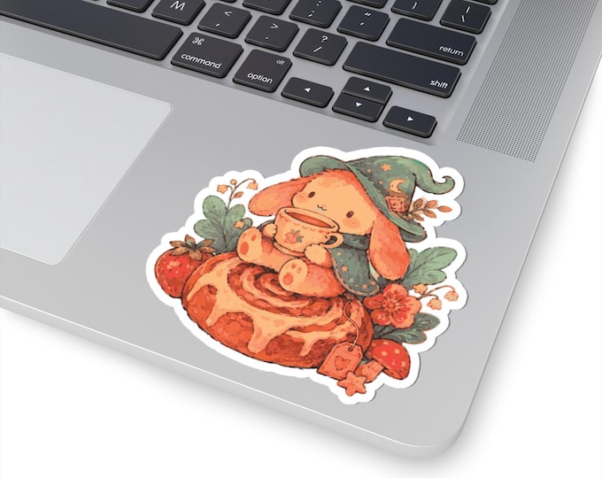 Autumn Witch Bunny stickers | Kiss-Cut Sticker | CinnaBun
