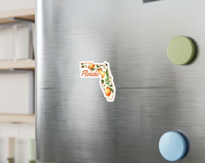 Florida state outline orange blossom decal Sticker