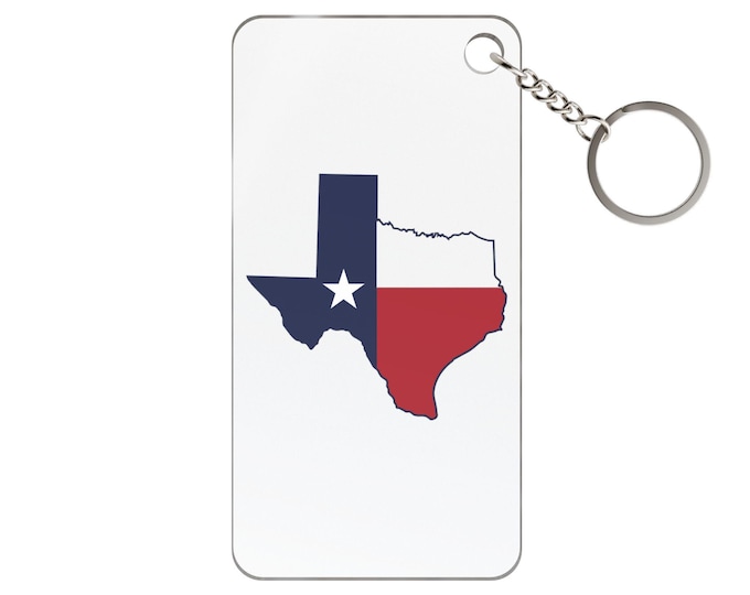 Texas State Flag Outline Keychain Charm