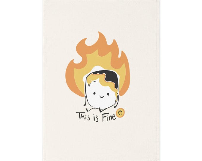 This is Fine Marshmallow Tote Bag, Keychain, Tea Towel, Wry Humor Home Decor