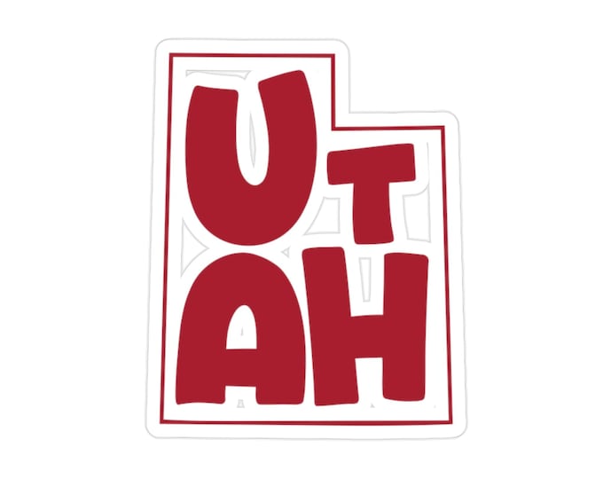 UTAH State Outline Sticker die-cut outdoor sticker