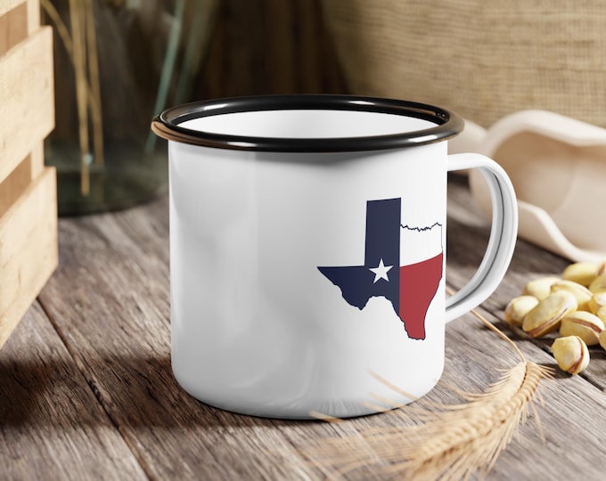 Texas Flag Silhouette Enamel Camp Cup | Lone Star State Outdoors