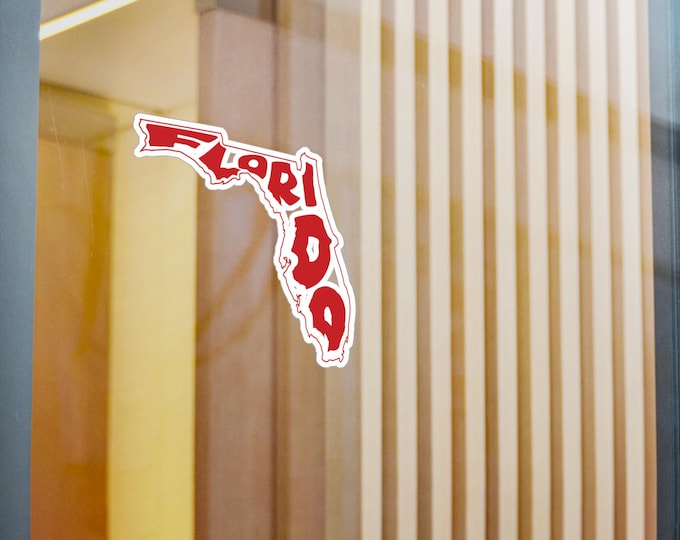 Florida State Outline Script Sticker | Kiss-Cut Vinyl Decal