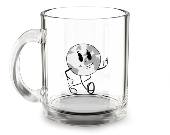 Stacked Smiley Faces Glass Mug | 10oz Clear Coffee Cup