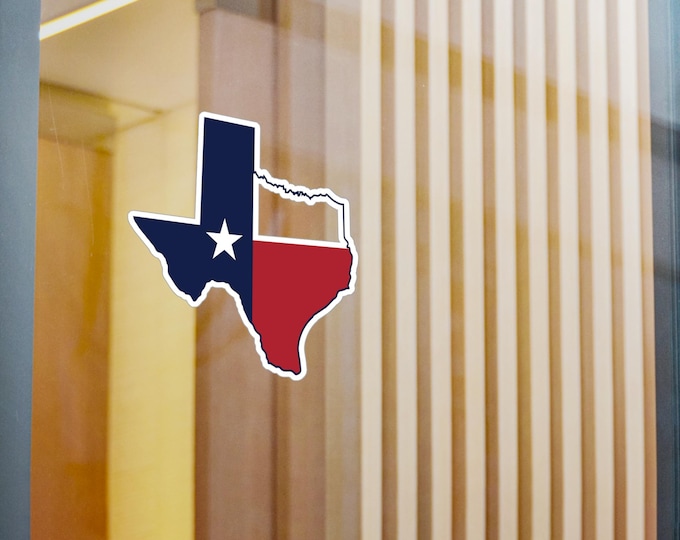 Texas Flag Outline Sticker | Kiss-Cut Vinyl Decal