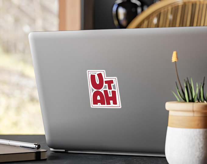 Utah block letters Sticker | Kiss-Cut Vinyl Decal