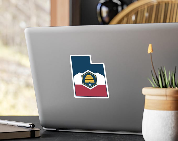 Utah State Bee Hive Sticker | Kiss-Cut Vinyl Decal