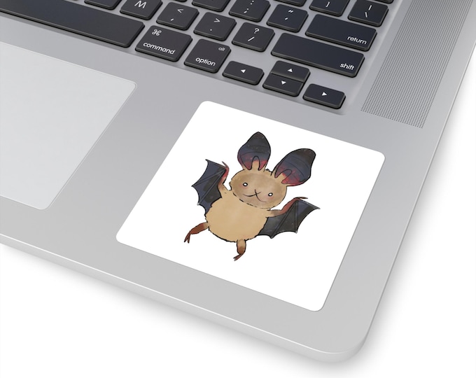 Hand-Painted Bat Sticker | Whimsigoth Watercolor Art (Vinyl Decal)