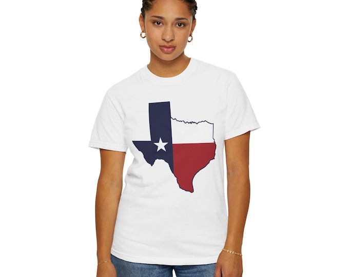 Texas Flag Outline T-shirt | Texas State Map Tee