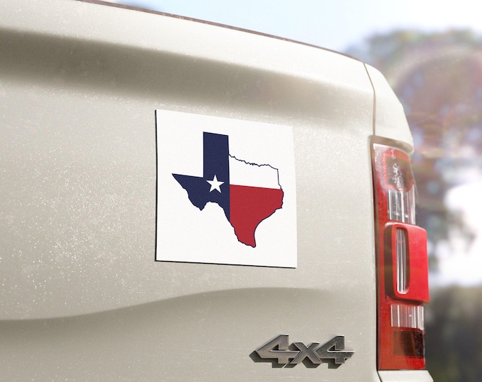 Texas Flag Outline Car Magnet | State Shape Sticker
