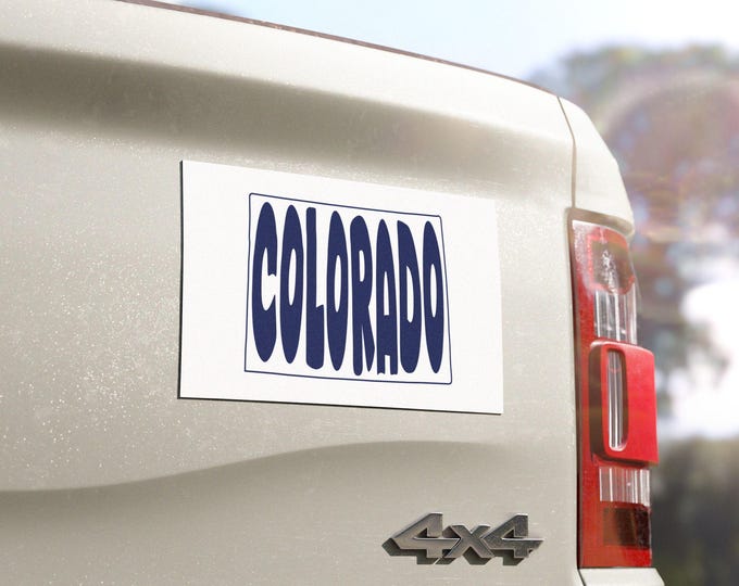 Colorado Retro Stretch Text Car Magnet | State Sticker Magnet