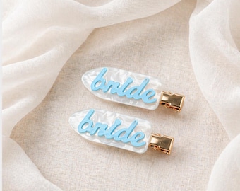 Bride Hair Clip, Bridal Make Up, Wedding Day Keepsake, Something Blue