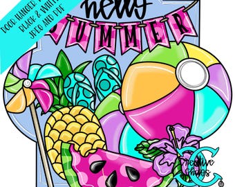 SZABLON: Szablon ramki Hello Summer