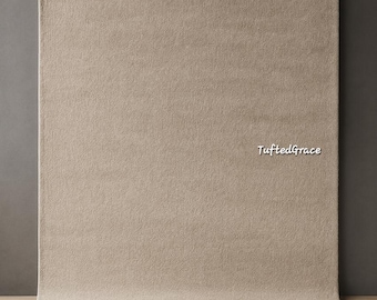Hand-Tufted New Zealand Wool Rug • Neutral Beige, Modern Minimalist