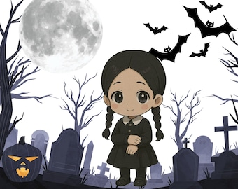 Tumbler: Chibi Wednesday Addams