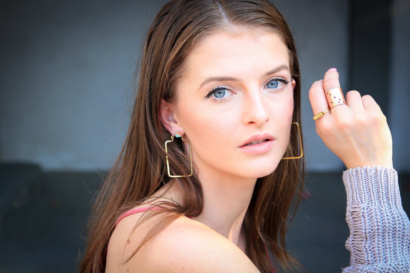 Brass Fidget Ring Square Ring Brass Ring Gold Ring Etsy