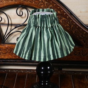 Couvre-abat-jour de 6 po. (Ensemble de 2) – Rayures verticales vertes