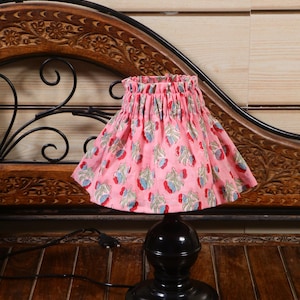 6&quot; Clip Lampshade Cover – Pink Floral Motif