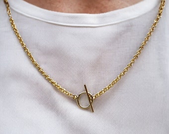 Toggle Pendant Necklace in 14k Gold Filled or Sterling Silver