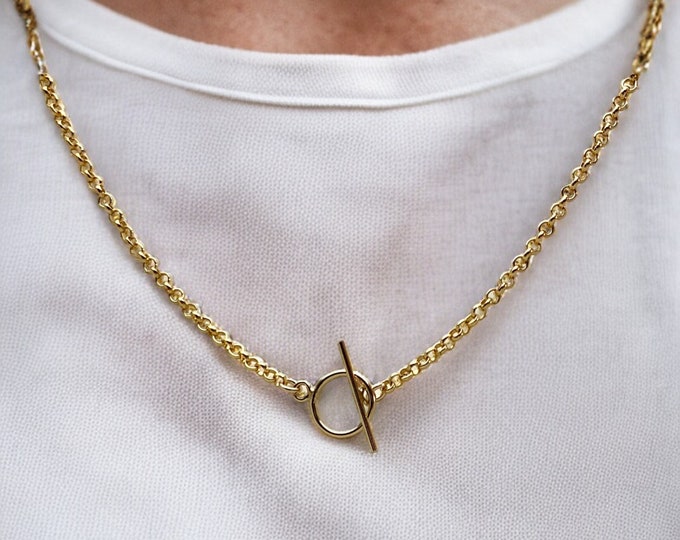 Toggle Pendant Necklace in 14k Gold Filled or Sterling Silver